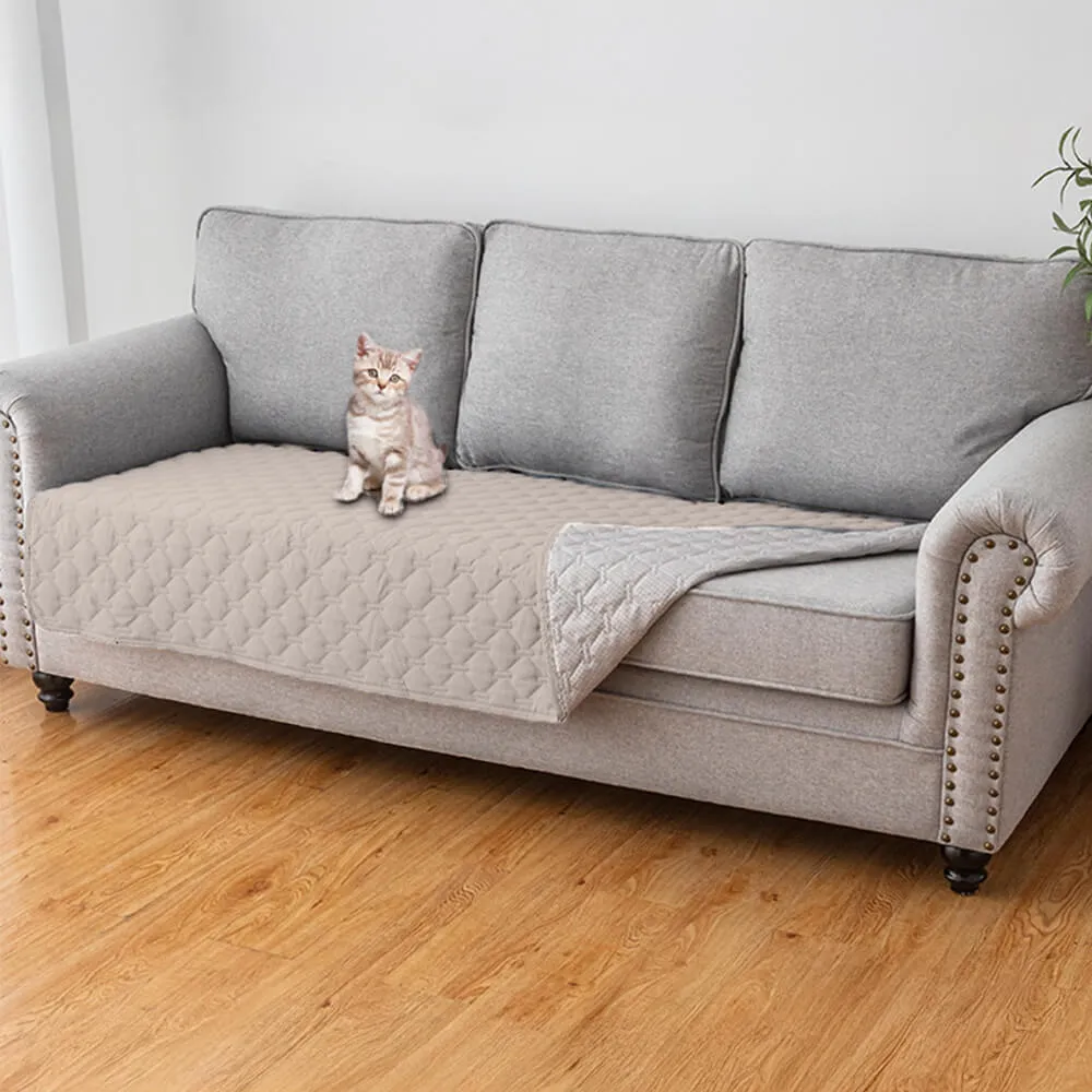Waterproof & Non-Slip Diamond Quilted Pet Couch Cover C Stylish Protection for Furniture