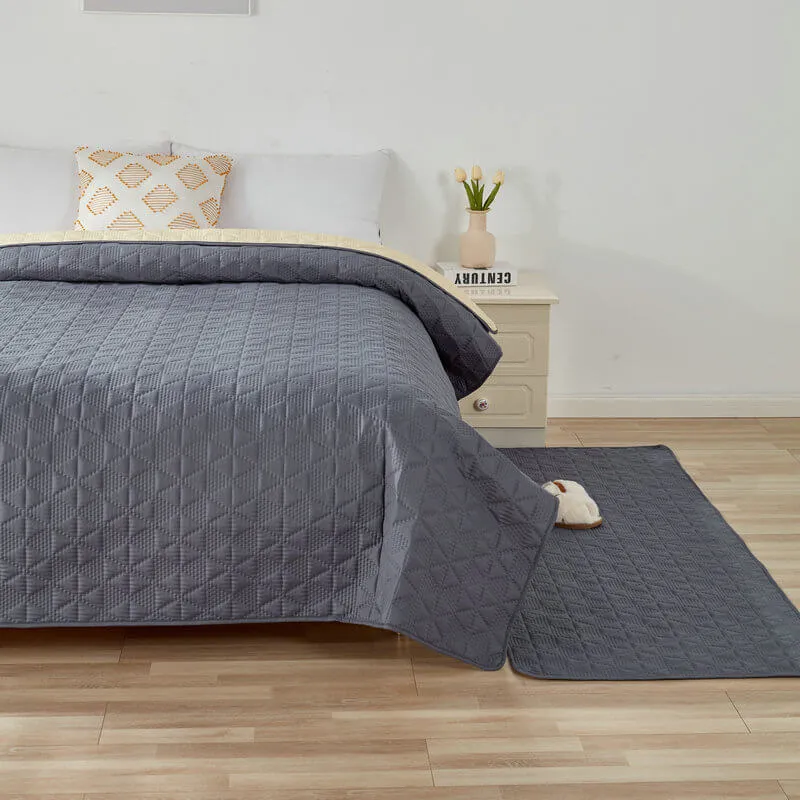 Waterproof Non-Slip Geometric Embossed Multi-Purpose Pet Mat Mattress Protector
