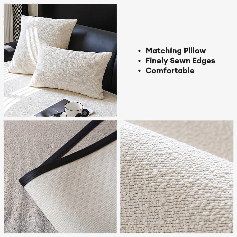 Waterproof Teddy Fleece Non-Slip Straight Couch Cover