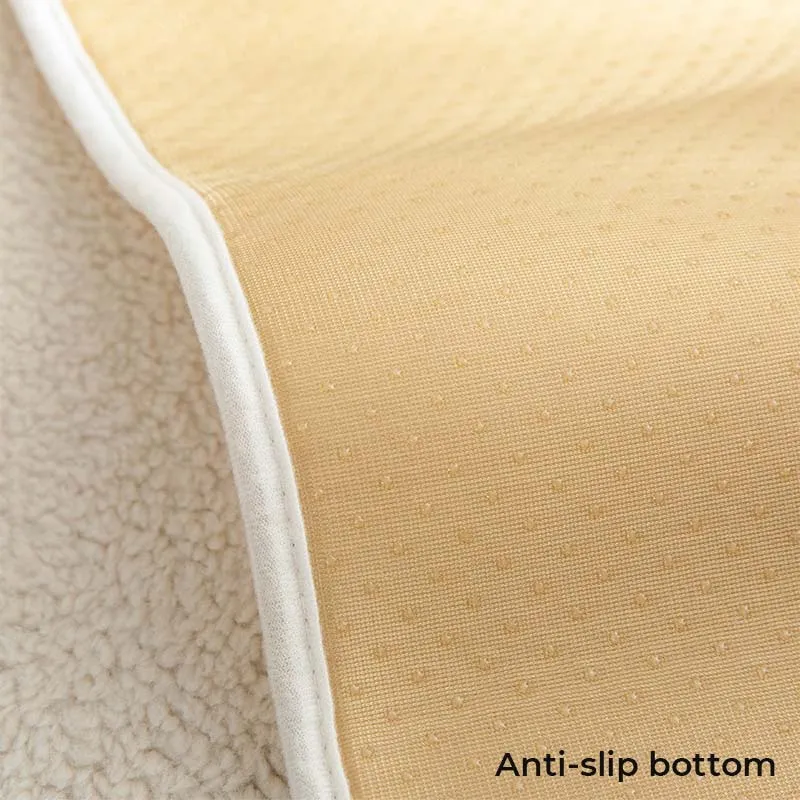 Waterproof Thick Fuzzy Faux Sherpa Fleece Non-Slip Couch Cover Protector