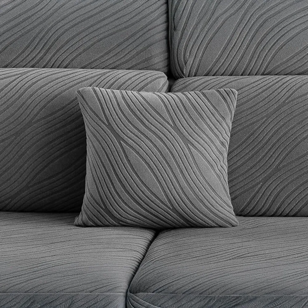 Wave Jacquard Sofa Stretch Anti-Slip Full Wrap Magic Couch Cover