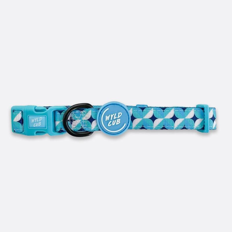 Wyld Cub - Adjustable Dog Collar: Knightsbridge Azure