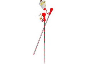 Xmas playing rod silky 40x7x3cm mixed colors
