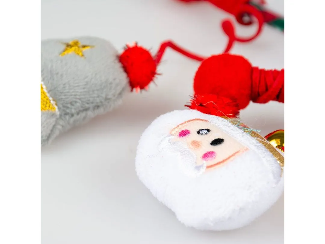 Xmas playing rod silky 40x7x3cm mixed colors