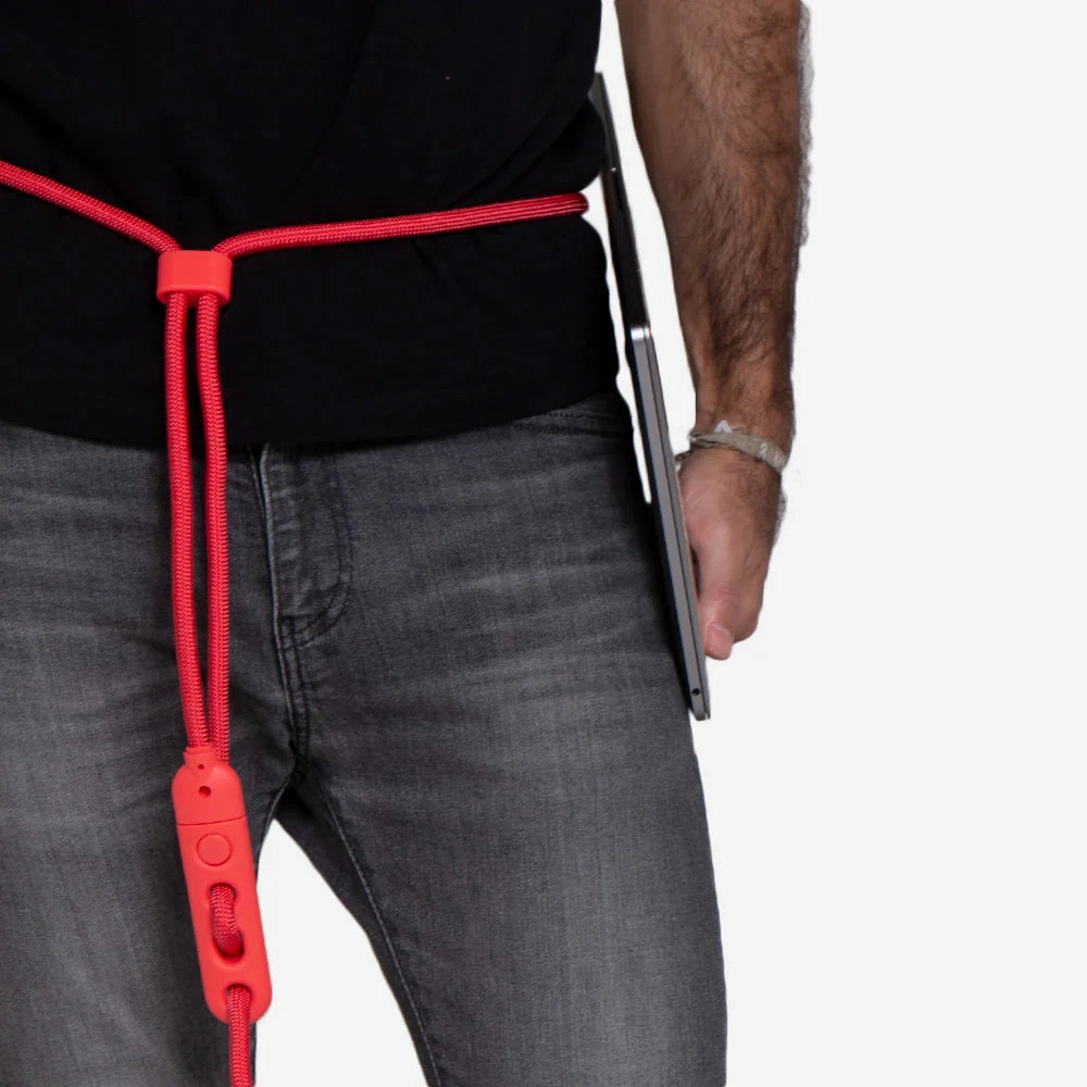 Zee.Dog Handsfree Rope Dog Lead Neon Coral