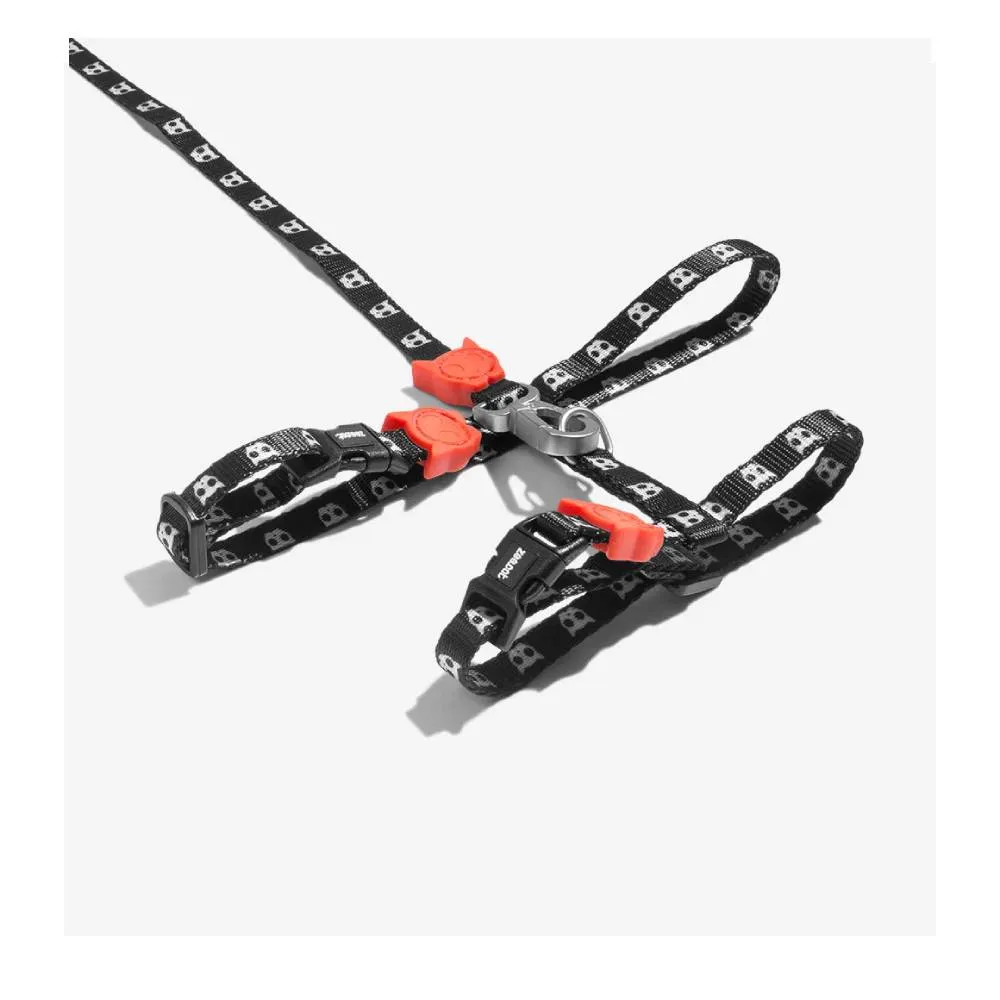 Zee.Cat Harness   Leash Set Skull 2.0
