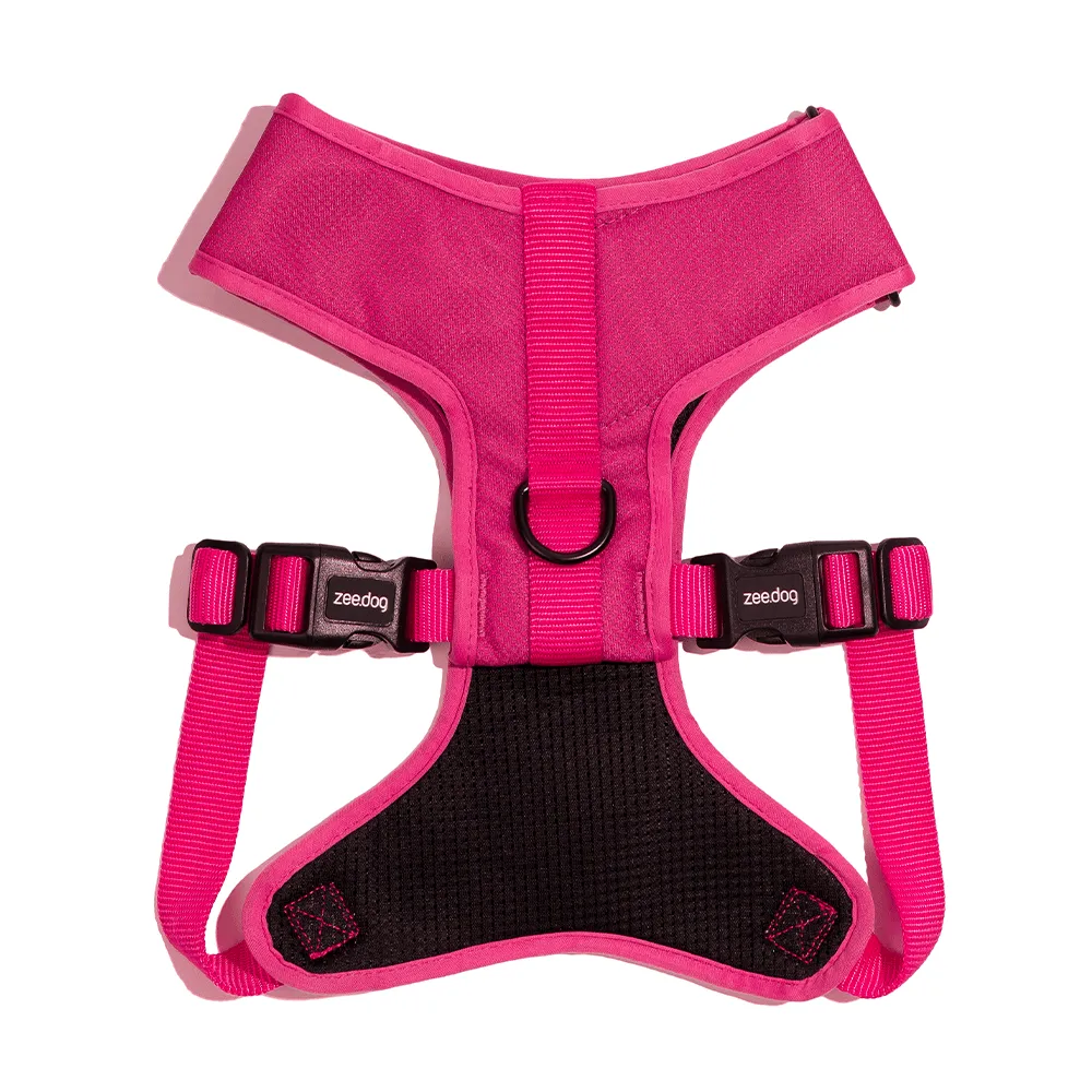 Zee.Dog Pink Led Adjustable Air Mesh Harness