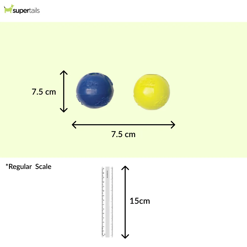 Zeus Tpr Encased Tennis Ball Toy for Dogs (Blue & Yellow)
