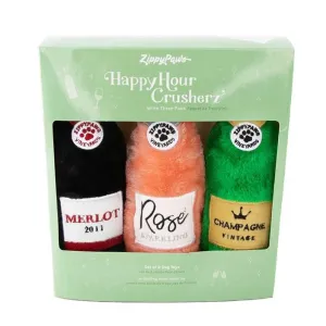 Zippy Paws Happy Hour Crusherz - Wine Three Pack