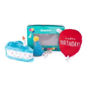 Zippy Paws Pup Birthday Box Blue