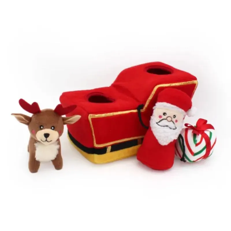 ZippyPaws - Holiday Burrow - Santa's Sleigh
