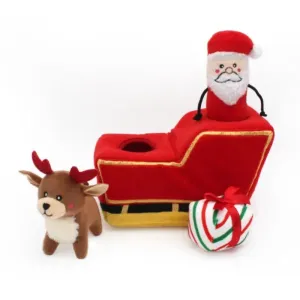 ZippyPaws - Holiday Burrow - Santa's Sleigh