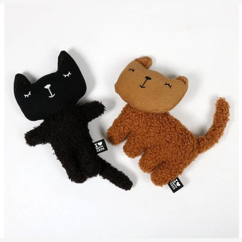 ZOEY - Refillable cat kicking cushion 15x5x12cm brown
